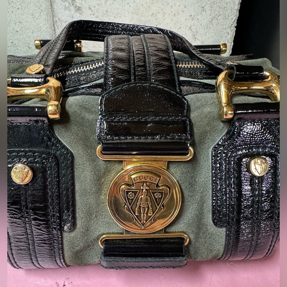 Gucci Suede Medium Aviatrix Handle Bag - Picture 3 of 14